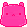 pixel art of a pink cup shaped jelly with bear ears and a smile.