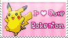 pink stamp that says I heart cute Pokemon that then shows various pokemon images.
