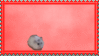 red stamp that has a gif of a hamster running away from the camera.